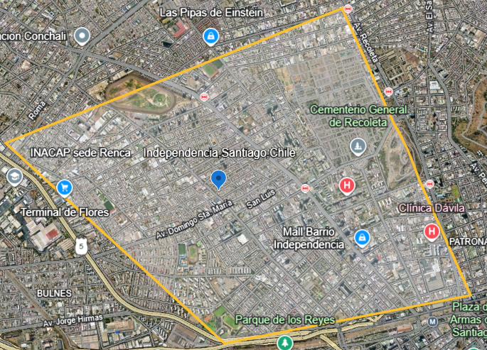 Gemeinde Independencia, Santiago – 33°24'51"S 70°39'51"W