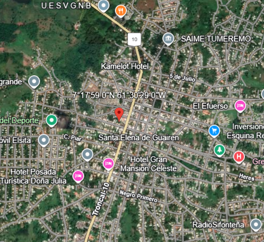 Tumeremo: 7°17'59"N , 61°30'29"W