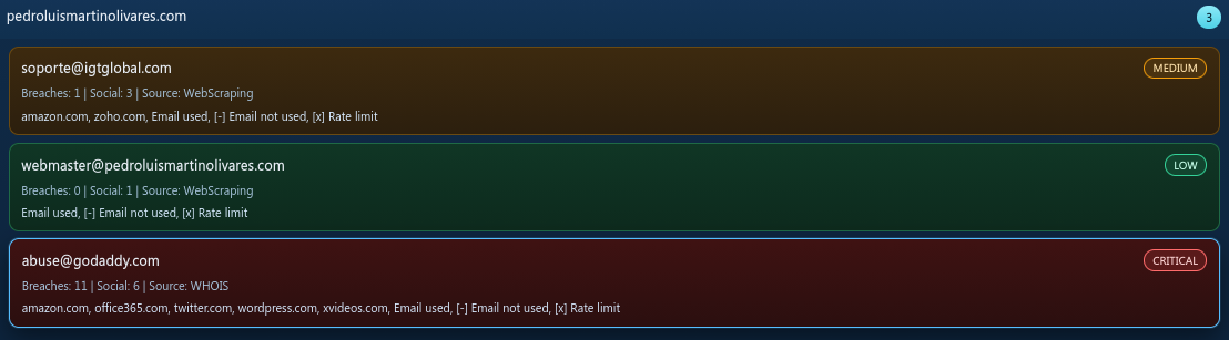 Port scan results showing numerous open ports