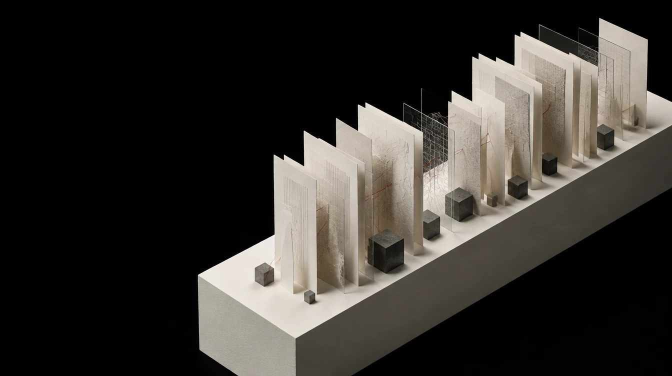 Conceptual editorial sculpture for Reading list